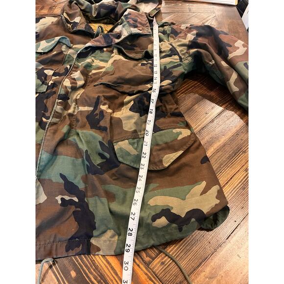 US Military Camo Hooded Jacket Men Medium Hunting Utility Tactical Work Outdoor - Picture 5 of 16
